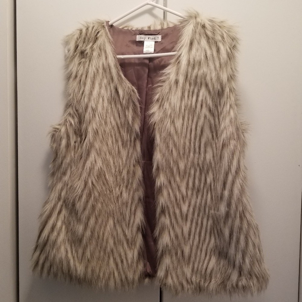 Faux Fur Vest [KOHL'S]